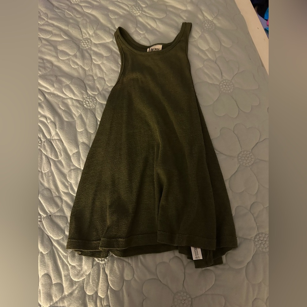 Free people olive green tank